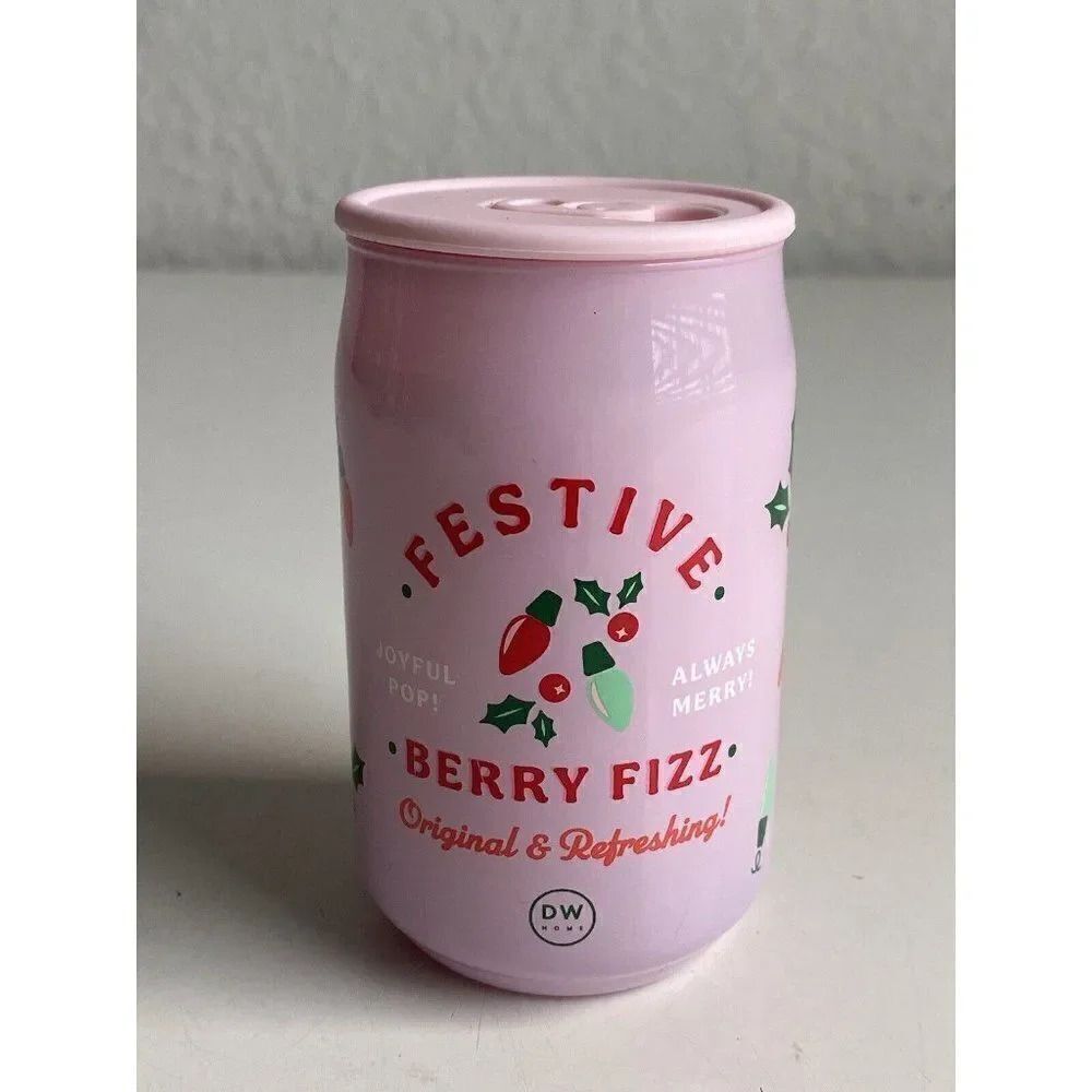 DW Home Festive Berry Fizz Soda Pop Candle 6.2 Oz Scented Christmas NEW‎